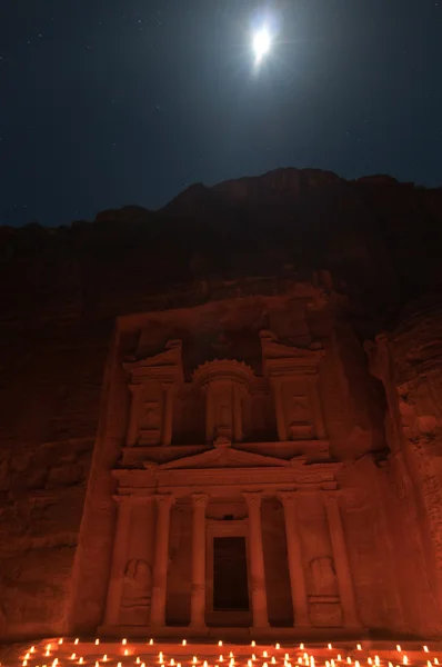 Petra in der Nacht — Stockfoto