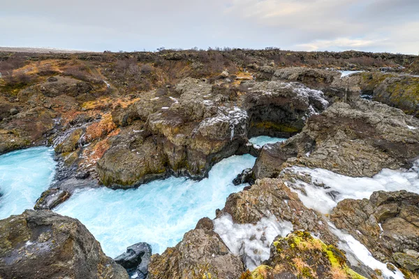 Piscina del río Glacial, Barnafoss, Islandia — Foto de Stock
