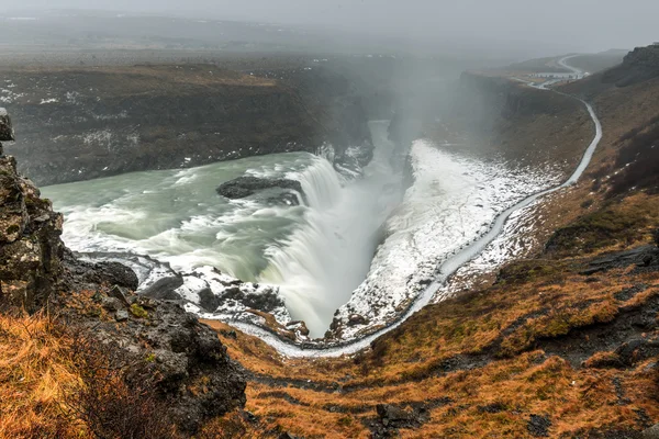 Gullfoss vattenfall, Island — Stockfoto