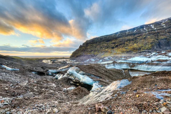 Ледниковая тропа Ватнайокулл, Исландия — стоковое фото