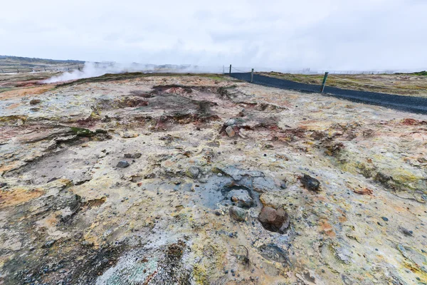 Геотермальная зона Гуннухвера — стоковое фото