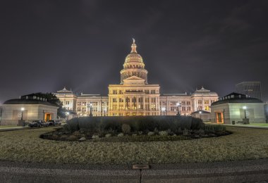 The Texas State Capitol Building Extension, Night clipart