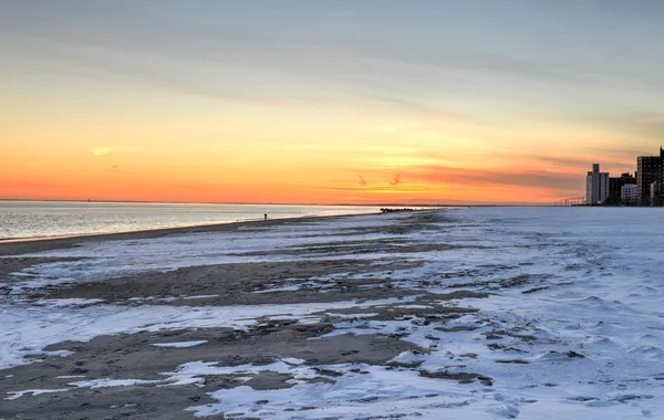 Brighton and Coney Island Beach Sunset — Stock Photo, Image
