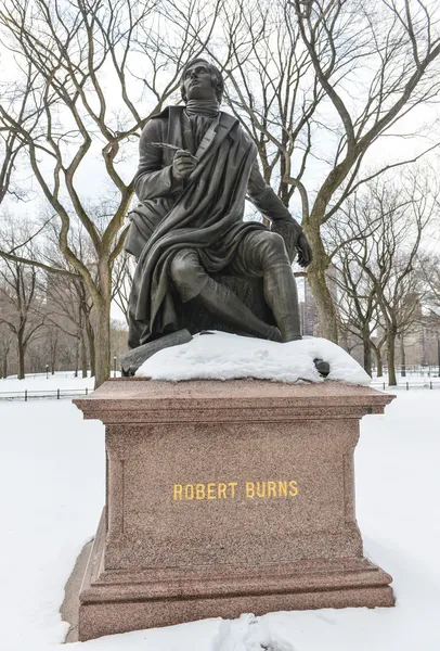 Robert Burns, Central Park, Nueva York — Foto de Stock