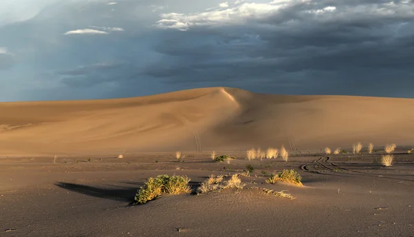 Песчаные дюны вдоль пустыни Амаргоса на закате — стоковое фото