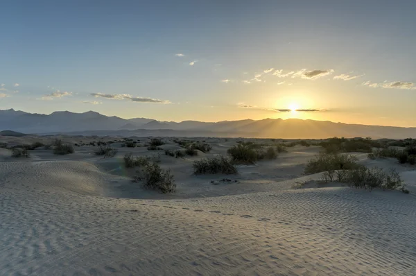 Mesquite lapos homokdűnék, halál-völgy — Stock Fotó