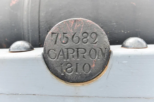 Fort Henry National Historic Site Cannon Inscription — Stock Photo, Image
