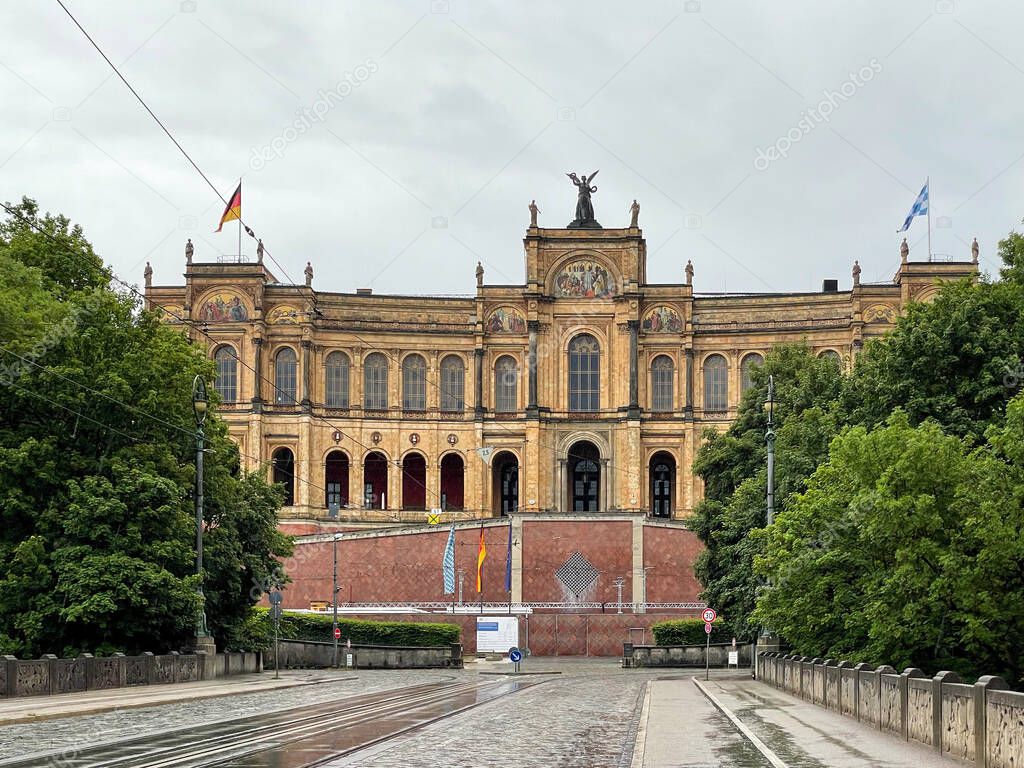 Maximilianeum - seat of the Bavarian State Parliament in Munich, Bavaria, Germany.