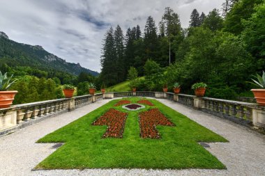 Ettal, Germany - July 5, 2021: Linderhof Palace in Bavaria, Germany, one of the castles of former king Ludwig II. clipart