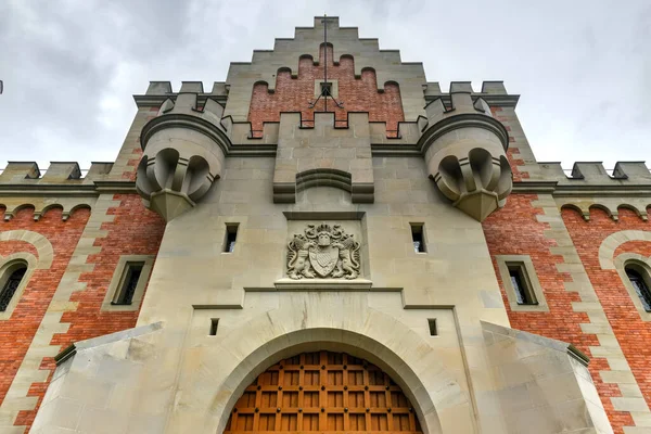 Wereldberoemde Neuschwanstein Castle Het Negentiende Eeuwse Romaanse Revival Paleis Gebouwd — Stockfoto