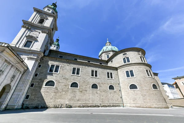 Slavná Salcburská Katedrála Salzburger Dom Domplatz Salcburku Rakousko — Stock fotografie