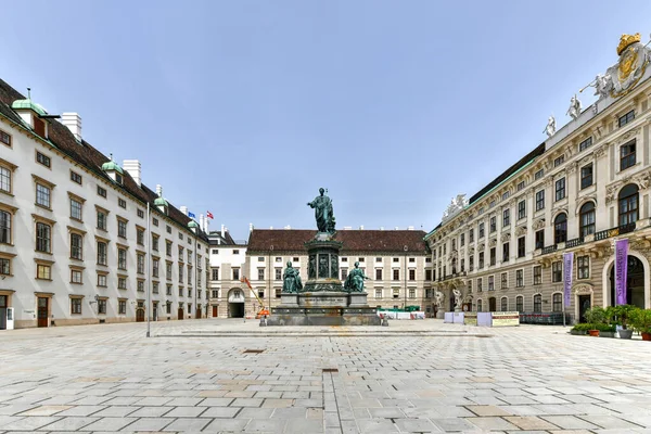 Vienna Austria July 2021 Statue Emperor Francis Hofburg Imperial Palace — Stock Photo, Image