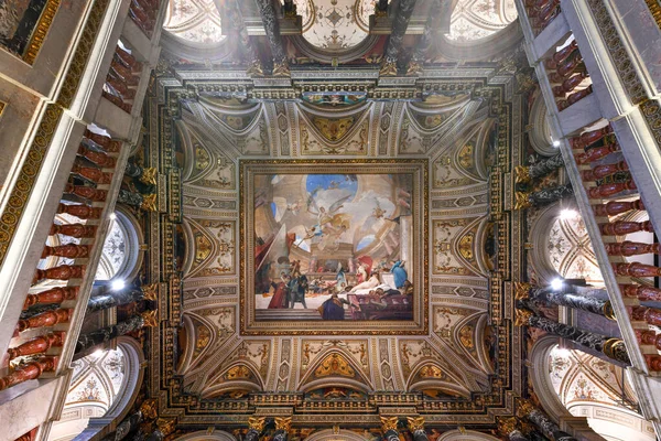 Vienna Austria Jul 2021 Intricate Ceiling Entrance Kunsthistorisches Museum Wien — Stock Photo, Image