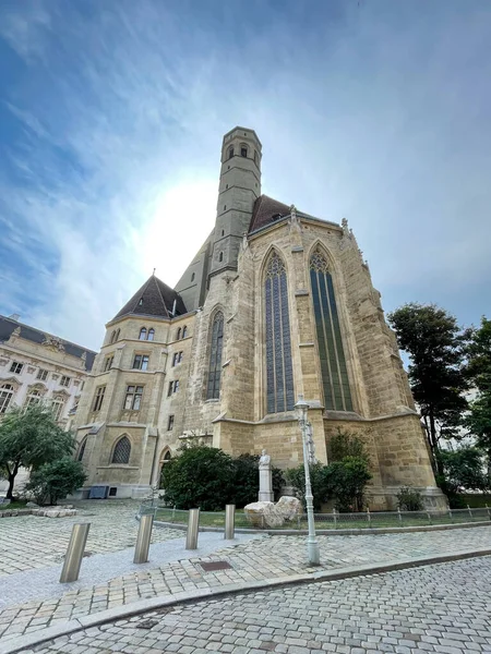 Церковь Минорита Old Minoritenkirche Вене Австрия Одна Первых Готических Церквей — стоковое фото