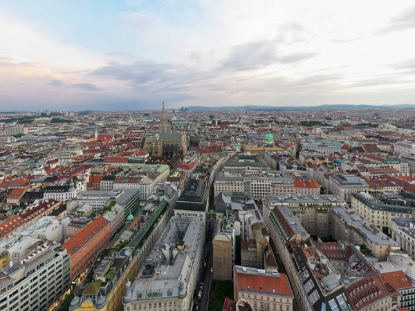 Vienna Austria Jul 2021 Aerial Rooftop View Streets Buildings Vienna — Stock Photo, Image