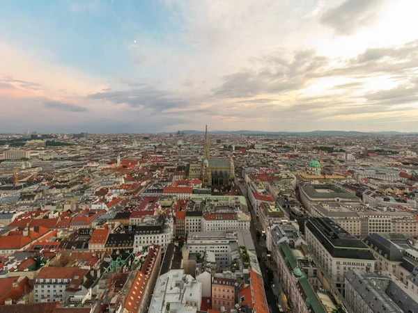 Wien Österreich Juli 2021 Blick Auf Die Wiener Skyline Mit — Stockfoto