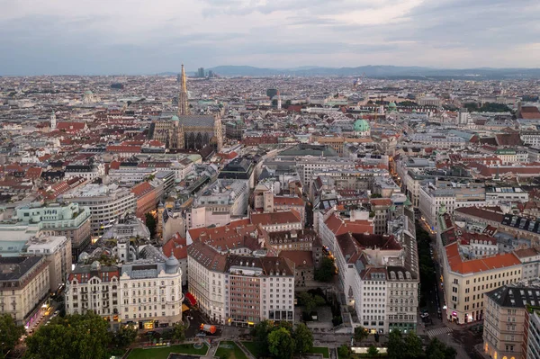 Wien Österreich Juli 2021 Blick Auf Die Wiener Skyline Mit — Stockfoto