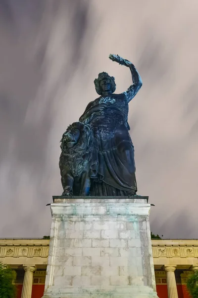 Мюнхен Німеччина Липня 2021 Баварська Статуя Румешалле Зал Слави Мюнхені — стокове фото