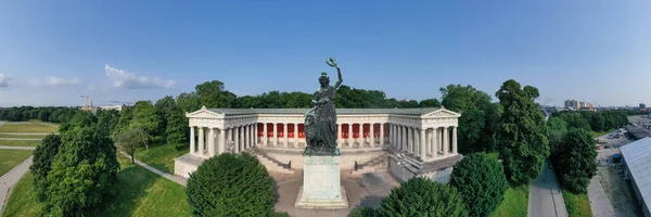 바이에른 여신상 Bavaria Statue Ruhmeshalle 명예의 Theresienwiese 조각상은 1850 — 스톡 사진