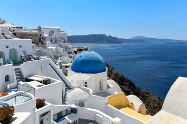 Yunan adası Santorini 'deki Aziz Spyridon Kutsal Ortodoks Kilisesi.