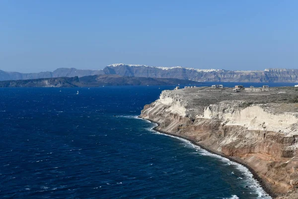 Panoramic View Landscape Akrotiri Lighthouse Santorini Greece — Stock Photo, Image