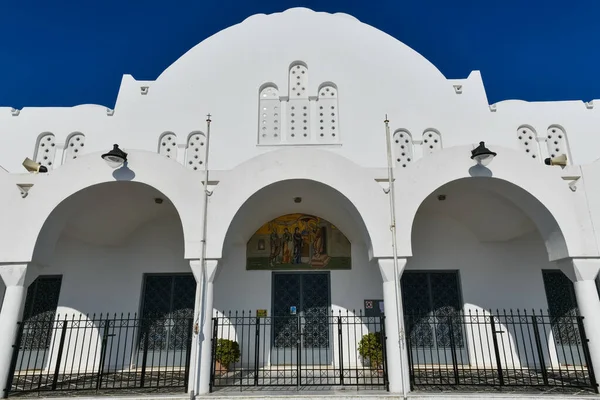Famous Orthodox Metropolitan Cathedral Church Candlemas Lord Fira Santorini Island — Stock Photo, Image