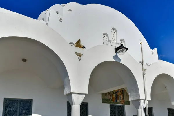 Famous Orthodox Metropolitan Cathedral Church Candlemas Lord Fira Santorini Island — Stock Photo, Image