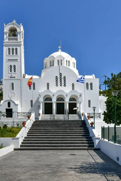 Ιερός Ναός Παναγίας Μεσάνης Στο Εμπορειό Σαντορίνη Ελλάδα — Φωτογραφία Αρχείου