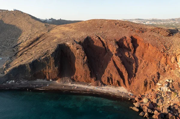 Playa Roja Santorini Islas Cícladas Grecia Egeo Meridional Hermoso Paisaje —  Fotos de Stock