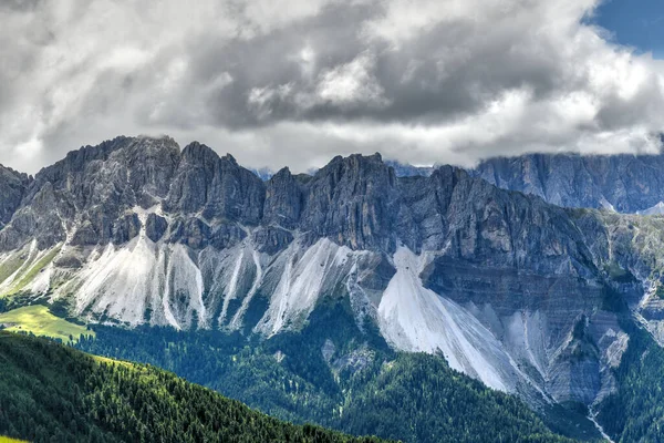 Krajobraz Dolomitów Widok Góry Aferer Geisler Włoszech — Zdjęcie stockowe