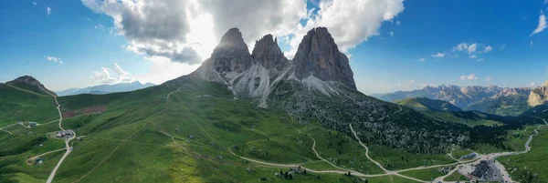 Sella Towers Mountain Range Dolomites South Tyrol Italy — Stock Fotó