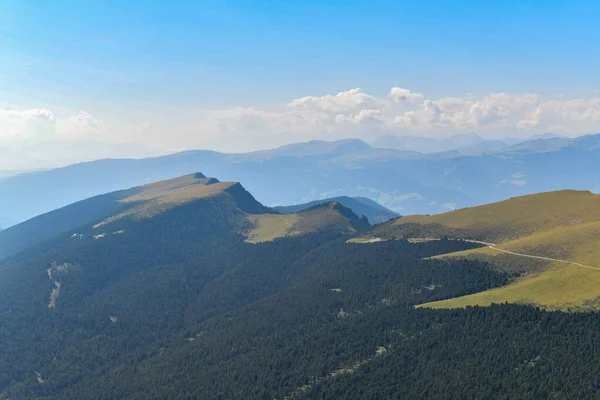 Πρωινή Θέα Της Κοιλάδας Gardena Στα Βουνά Dolomite Τοποθεσία Εθνικό — Φωτογραφία Αρχείου