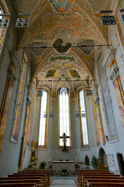 Bolzano South Tyrol Italy Aug 2021 Dominican Church Frescoes Vault — Stockfoto