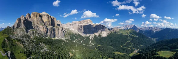 Dolomitok Passo Sella Gyönyörű Kilátás Passo Sella Canazei Dolomitok Olaszország — Stock Fotó