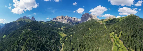 Dolomitok Passo Sella Gyönyörű Kilátás Passo Sella Canazei Dolomitok Olaszország — Stock Fotó