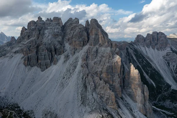 Beautiful Sunny Day Dolomites Mountains View Tre Cime Lavaredo Three — Zdjęcie stockowe