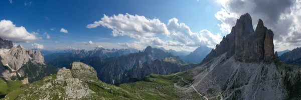 Beautiful Sunny Day Dolomites Mountains View Tre Cime Lavaredo Three — Stock Fotó