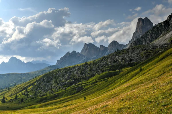 Panoramiczny Widok Passo Giau Dolomitach Włoszech — Zdjęcie stockowe