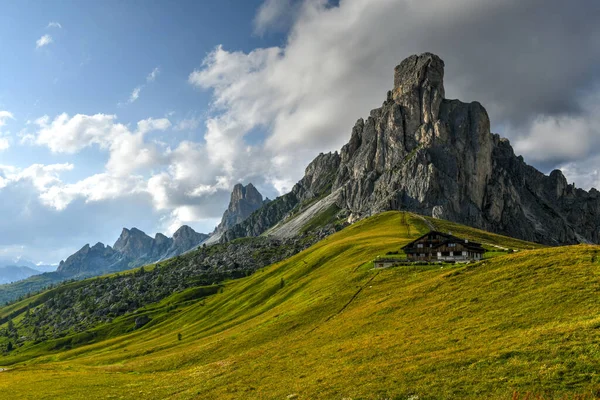 Panorámás Kilátás Passo Giau Dolomite Hegység Olaszország — Stock Fotó