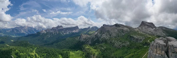 Panoramic Landscape Cinque Torri Dolomite Mountains Italy — Stock Fotó