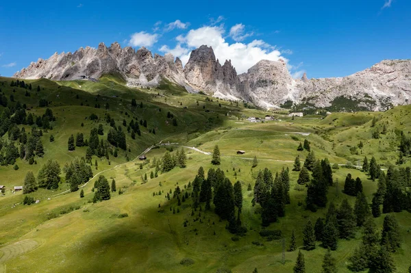 Colors Dolomites Funes View Valley Southern Tyrol Italy Green Grass —  Fotos de Stock