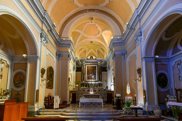 Sorrento Włochy Sierpnia 2021 Wnętrze Kościoła Franciszka Sorrento Włochy — Zdjęcie stockowe