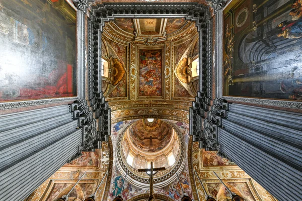 Naples Italy Aug 2021 Majestic Vault Basilica Santa Maria Degli — стокове фото