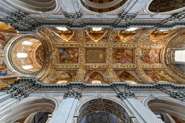 Nápoles Italia 2021 Majestuosa Bóveda Basílica Santa Maria Degli Angeli — Foto de Stock