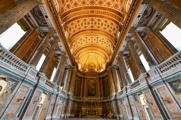 Caserta Włochy Sierpnia 2021 Wewnętrzny Widok Pałac Królewski Caserta Zabytkowy — Zdjęcie stockowe
