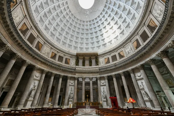 Nápoly Olaszország 2021 Augusztus Bazilika Reale Pontificia San Francesco Paola — Stock Fotó