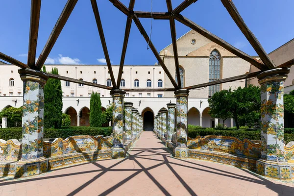 Kloster Santa Chiara Fyra Monumentala Kloster Neapel Som Tillhör Klostret — Stockfoto