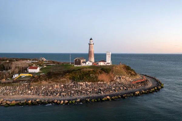 Montauk Lighthouse Beach Sunrise Long Island New York Usa — Stock Photo, Image