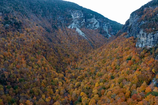 Вид Пик Осенней Листвы Смуглерс Нотч Вермонт — стоковое фото