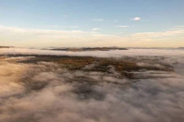 Panoramic View Bay Lake George New York Dawn — Stockfoto